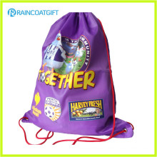 Promotional Custom Logo Imprinted Polyester Drawstring Bag